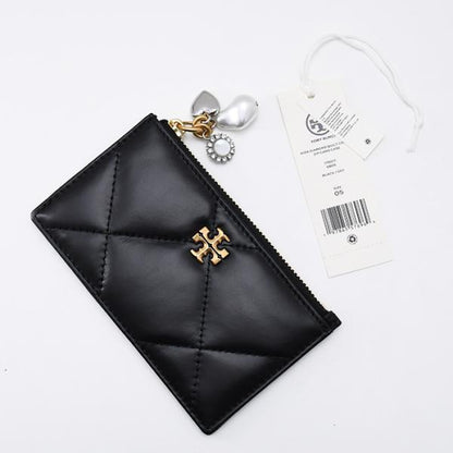 TORY BURCH トリーバーチ キラ ダイヤモンドキルト チャーム ジップカードケース