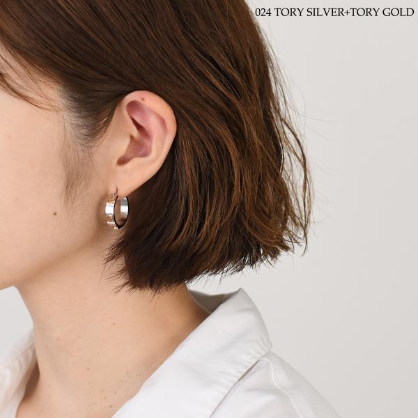 TORY BURCH ミラー スタッズ ハギー ピアス