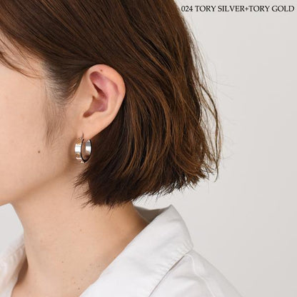TORY BURCH ミラー スタッズ ハギー ピアス