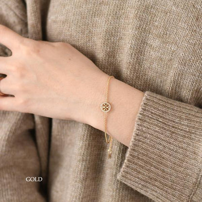 TORY BURCH 미러 파베 체인 팔찌 