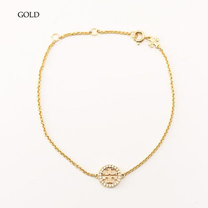 TORY BURCH 미러 파베 체인 팔찌 
