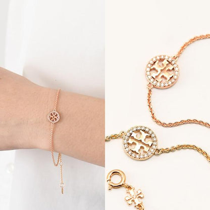 TORY BURCH 미러 파베 체인 팔찌 