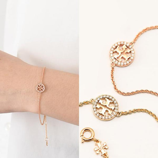 TORY BURCH 미러 파베 체인 팔찌 