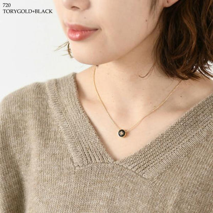 TORY BURCH 키라 에나멜 펜던트 목걸이 