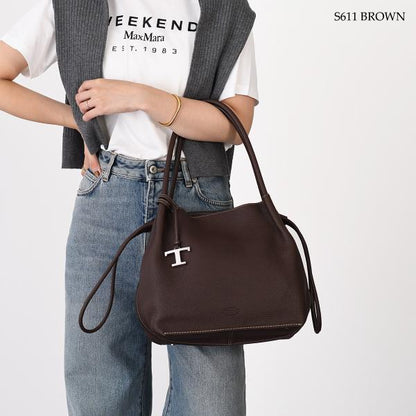 TOD'S トッズ レザー バケット バッグ ミディアム