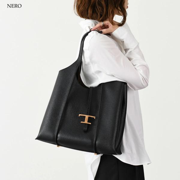 TOD'S T 타임리스 가죽 쇼핑 BAG 미디엄 