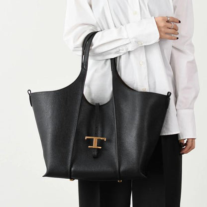 TOD'S T 타임리스 가죽 쇼핑 BAG 미디엄 