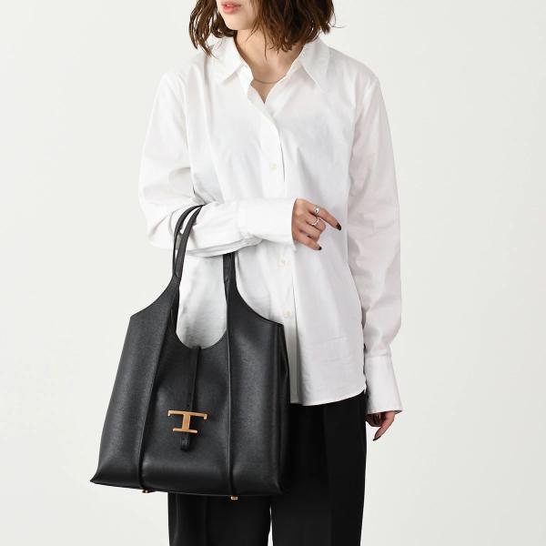 TOD'S T 타임리스 가죽 쇼핑 BAG 미디엄 
