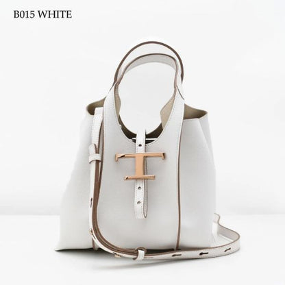 TOD'S T 타임리스 가죽 쇼핑백 미니 