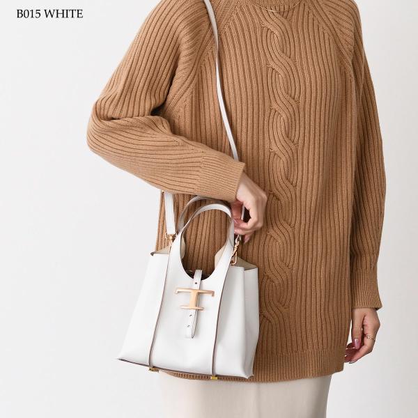 TOD'S T 타임리스 가죽 쇼핑백 미니 
