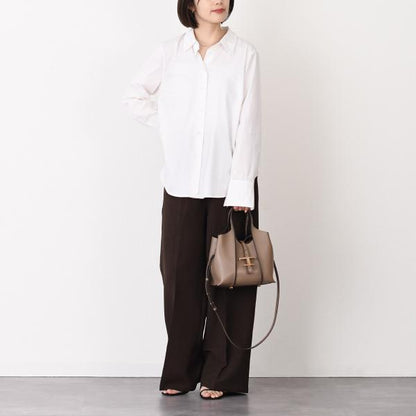 TOD'S T 타임리스 가죽 쇼핑백 미니 