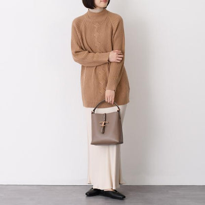 TOD'S トッズ T タイムレス レザー バケット バッグ ミニ