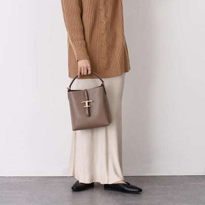 TOD'S トッズ T タイムレス レザー バケット バッグ ミニ