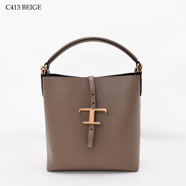 TOD'S トッズ T タイムレス レザー バケット バッグ ミニ