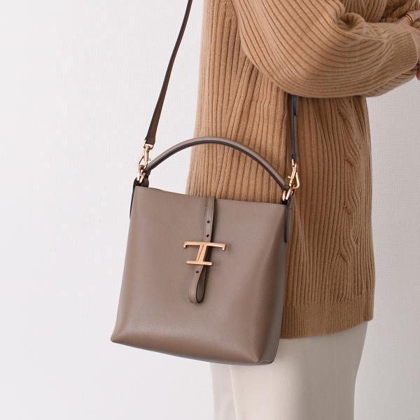 TOD'S トッズ T タイムレス レザー バケット バッグ ミニ