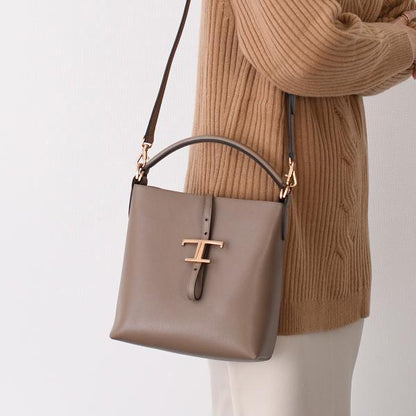 TOD'S トッズ T タイムレス レザー バケット バッグ ミニ