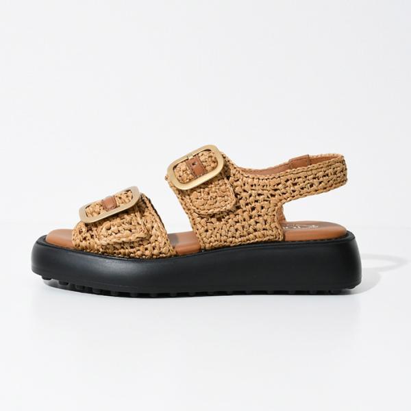 TOD'S 라피아 샌들 