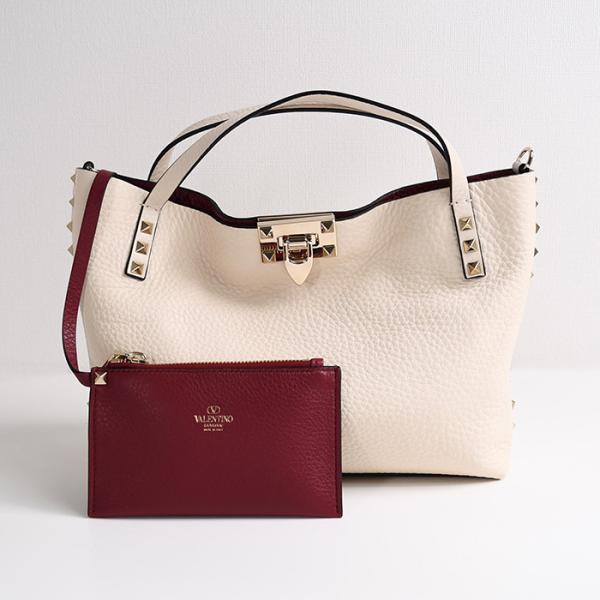 VALENTINO ロックスタッズカーフスキンバッグ