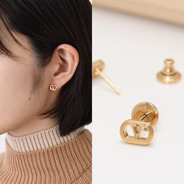 VALENTINO ヴァレンティノ オヴァレット メタル ピアス