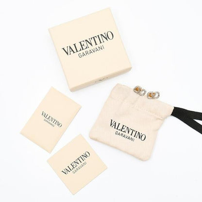 VALENTINO V 로고 스와 로브 스키 R 크리스탈 피어싱 