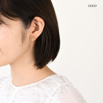 VALENTINO Vロゴ シグネチャー メタル ピアス