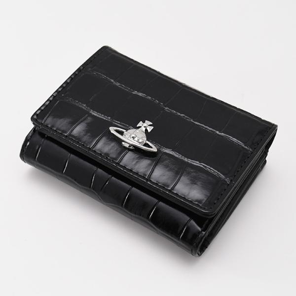 Vivienne Westwood EMBOSS CROC LEATHER 口金三つ折り財布