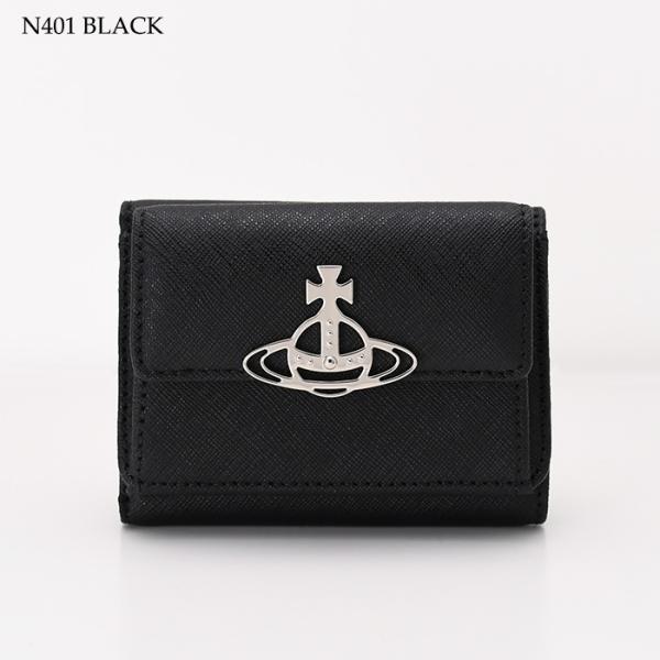 Vivienne Westwood SAFFIANO LEATHER 三つ折りミニ財布