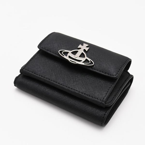 Vivienne Westwood SAFFIANO LEATHER 三つ折りミニ財布
