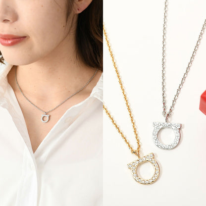 FERRAGAMO Gancini crystal necklace 