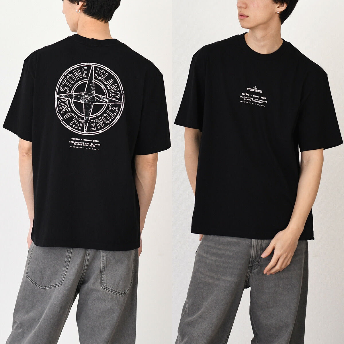 STONE ISLAND 스톤 아일랜드 2100001 Stone 프린트 T셔츠 레귤러 피트 