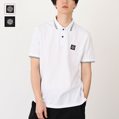 STONE ISLAND ストーンアイランド 2200010 Compassパッチ ショートスリーブ ポロシャツ スリムフィット