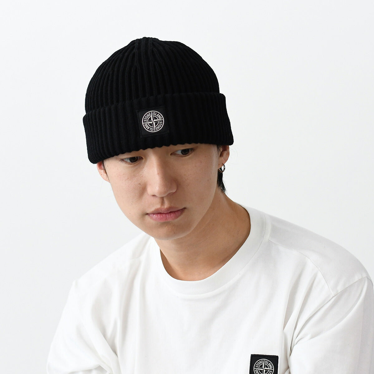 STONE ISLAND N22C3 FULL RIB RWS WOOL ビーニー