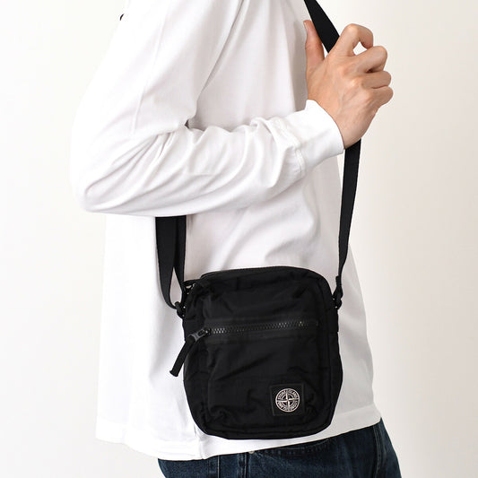 STONE ISLAND エコニル コーティングナイロンメタル クロスボディバッグ