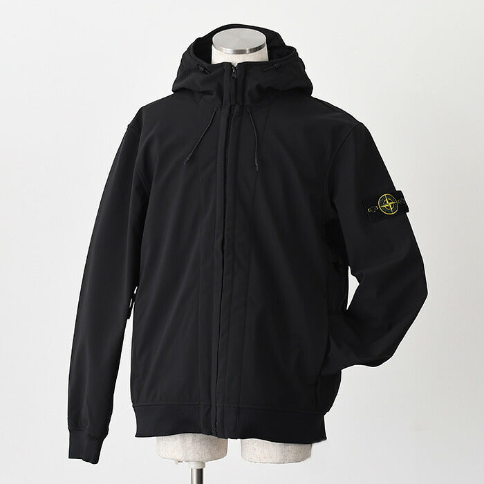 STONE ISLAND SOFT SHELL-R_E.DYE TECHNOLOGY フード付きジャケット