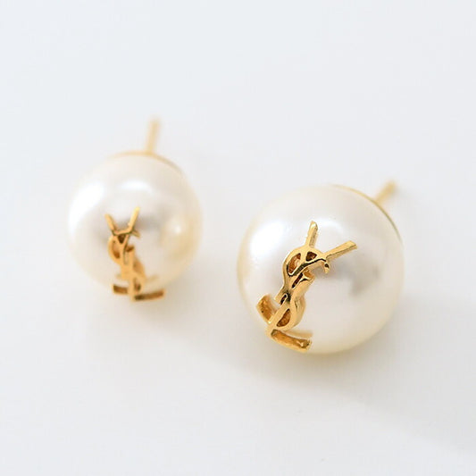 SAINT LAURENT ロゴパールピアス