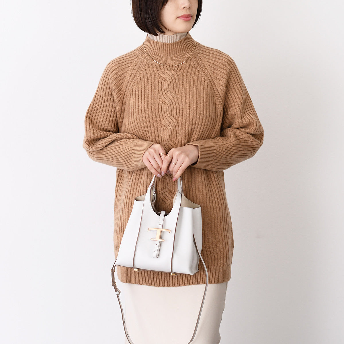 TOD'S T Timeless Leather Shopping Bag Mini 