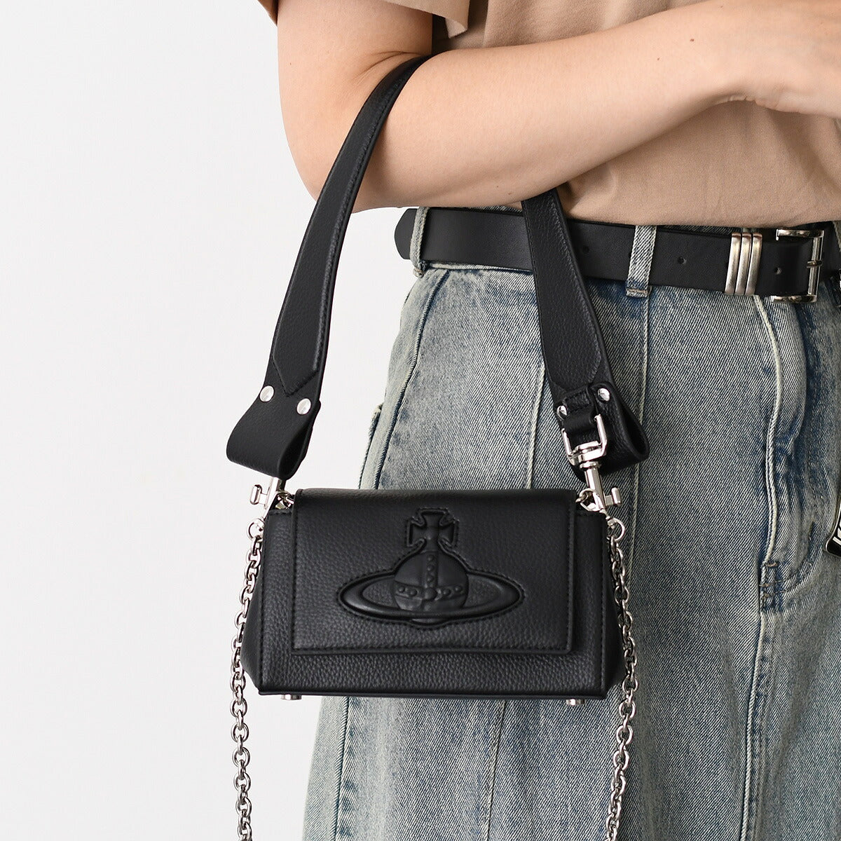 Vivienne Westwood PU GRAIN HAZEL SMALL ハンドバッグ