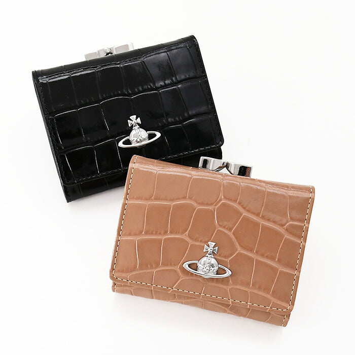 Vivienne Westwood EMBOSS CROC LEATHER 口金三つ折り財布
