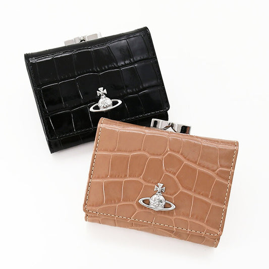 Vivienne Westwood EMBOSS CROC LEATHER 口金三つ折り財布