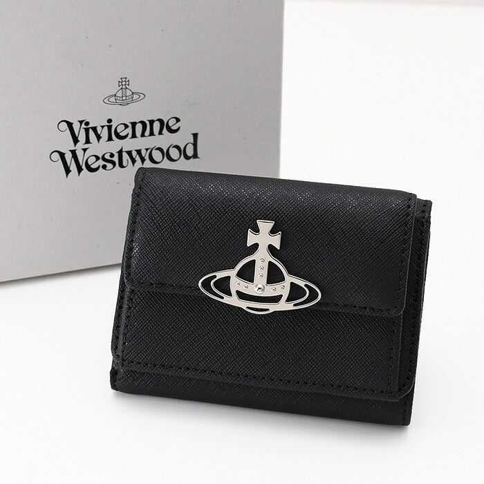Vivienne Westwood SAFFIANO LEATHER 三つ折りミニ財布