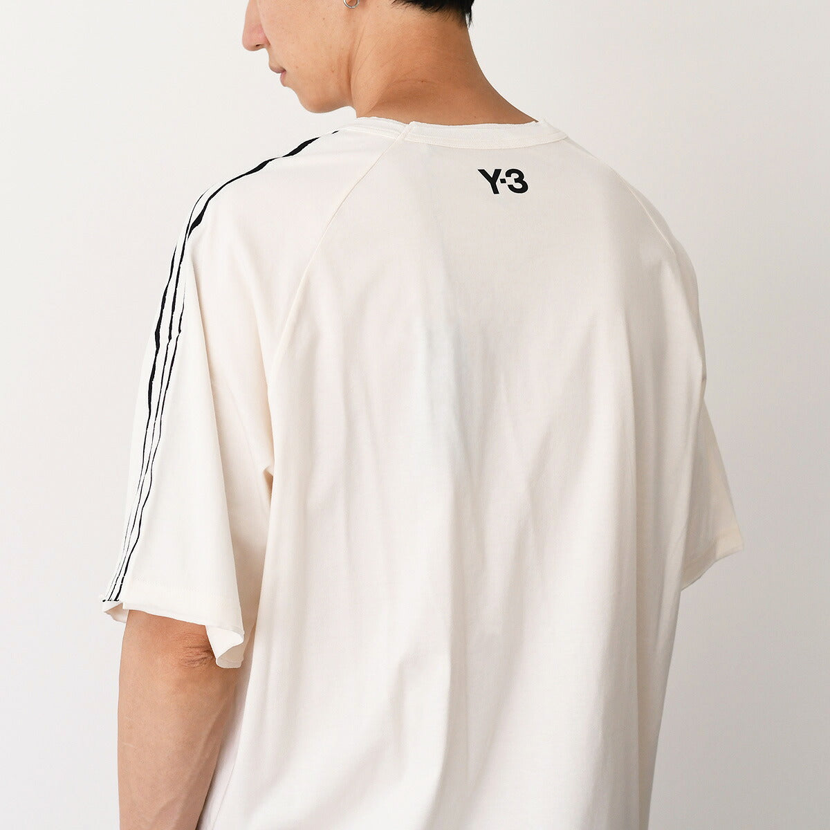 Y-3 RAW EDGE 3 STRIPES SHORT SLEEVE TEE