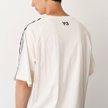 Y-3 RAW EDGE 3 STRIPES SHORT SLEEVE TEE